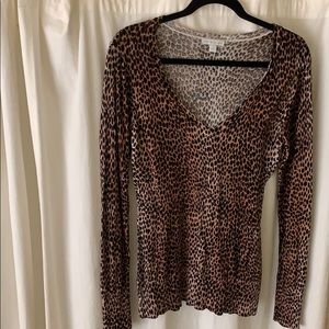 New York and Company, cheetah sweater, size small
